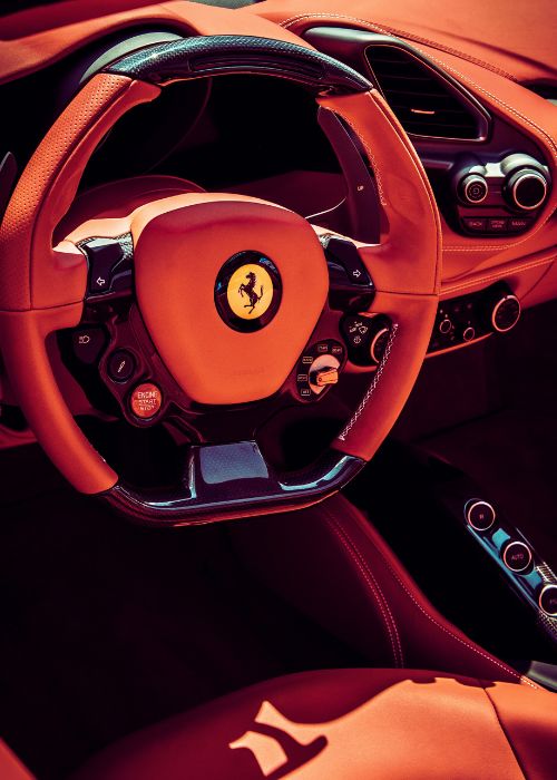 Tableau de bord d'une Ferrari
