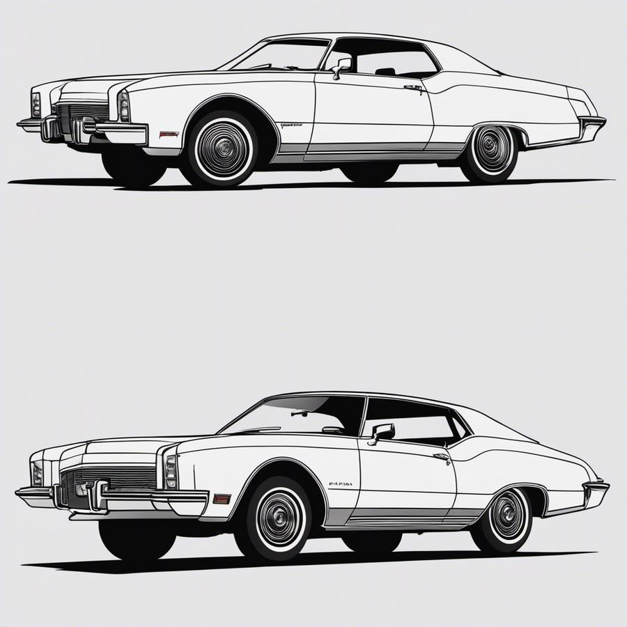 Buick Riviera (1971) pour coloriage (dessin)
