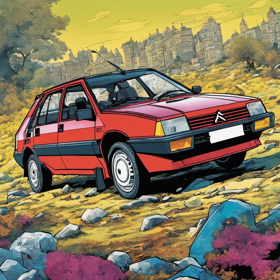 Illustration d'une Citroën BX Sport style BD