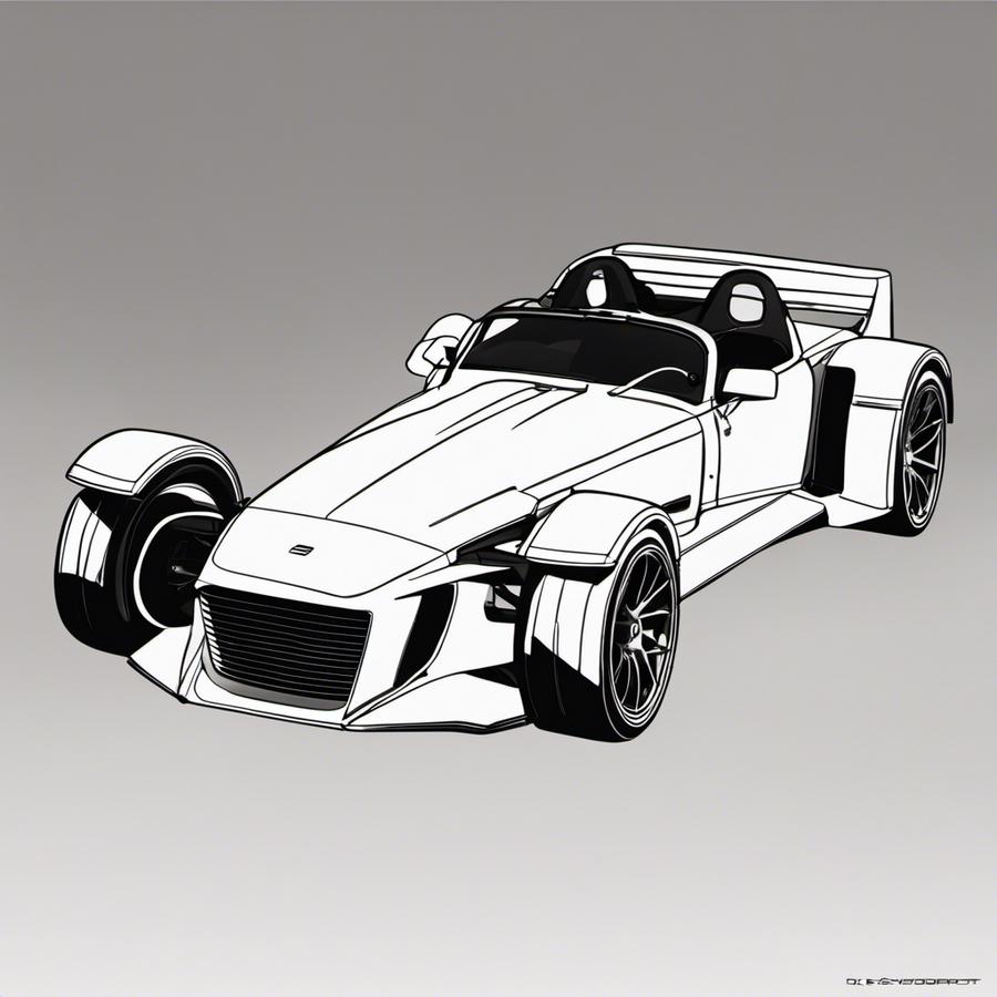 Donkervoort d8 gto-rs pour coloriage (dessin)