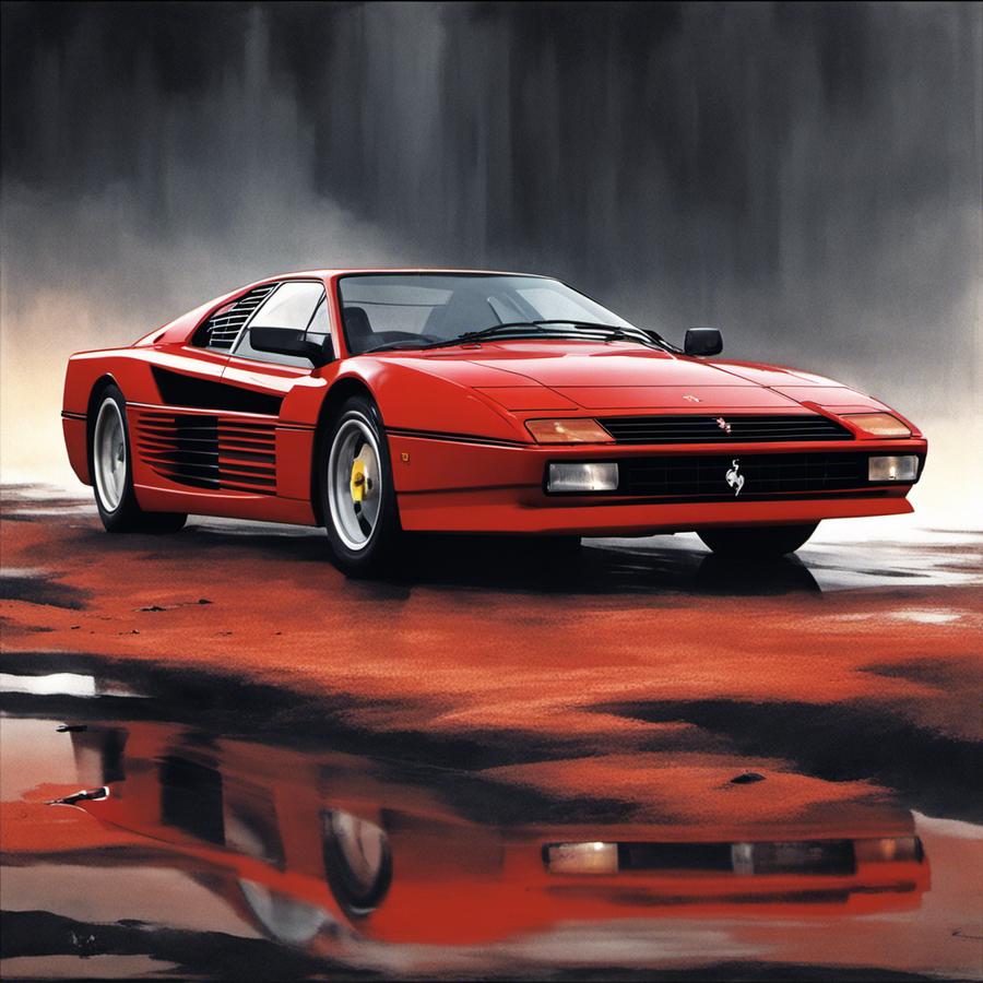 illustration d'une Ferrari Testarossa (1984)