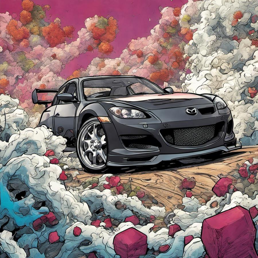 Illustration d'une Mazda RX8 style BD