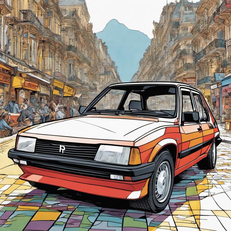 Illustration d'une Peugeot 305 sr style BD