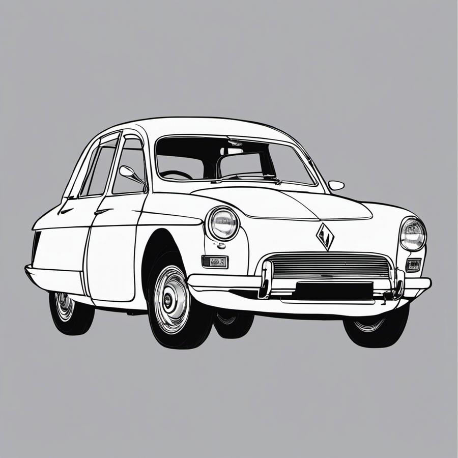Renault Frégate pour coloriage (dessin)