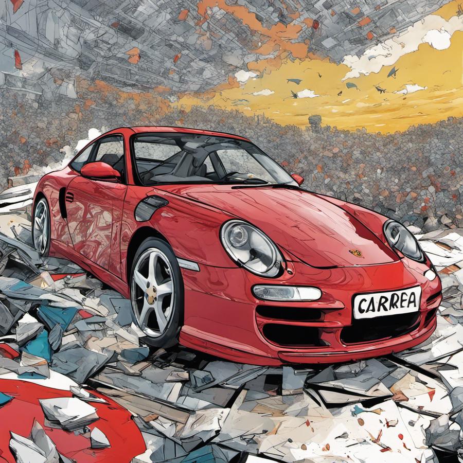 Illustration d'une Porsche 911 (996) carrera 4s style BD