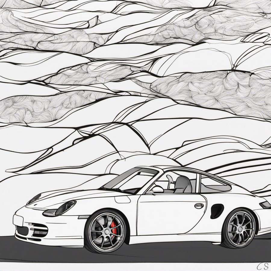 Porsche 911 (996) carrera 4s pour coloriage (dessin)