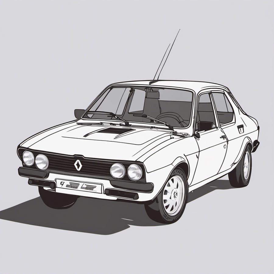 Renault 17 Gordini pour coloriage (dessin)