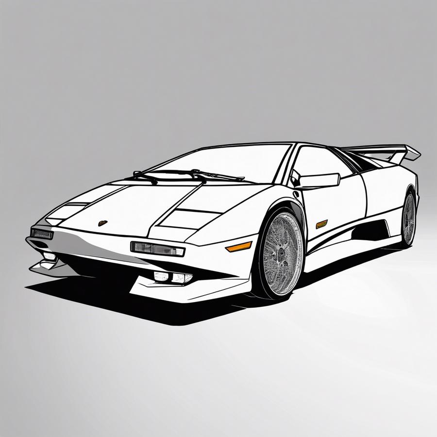 Lamborghini Diablo SE 30 pour coloriage (dessin)