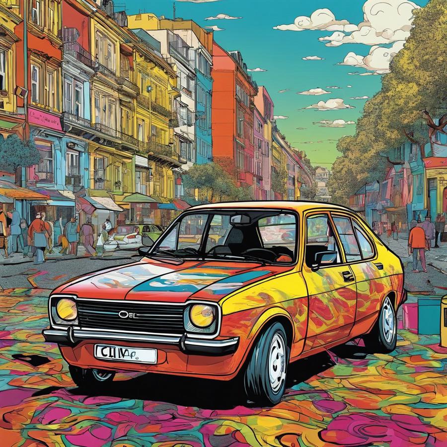 Illustration d'une Opel Kadett C 1.0 s style BD