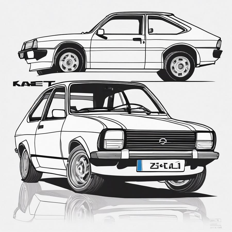 Opel Kadett C 1.0 s pour coloriage (dessin)