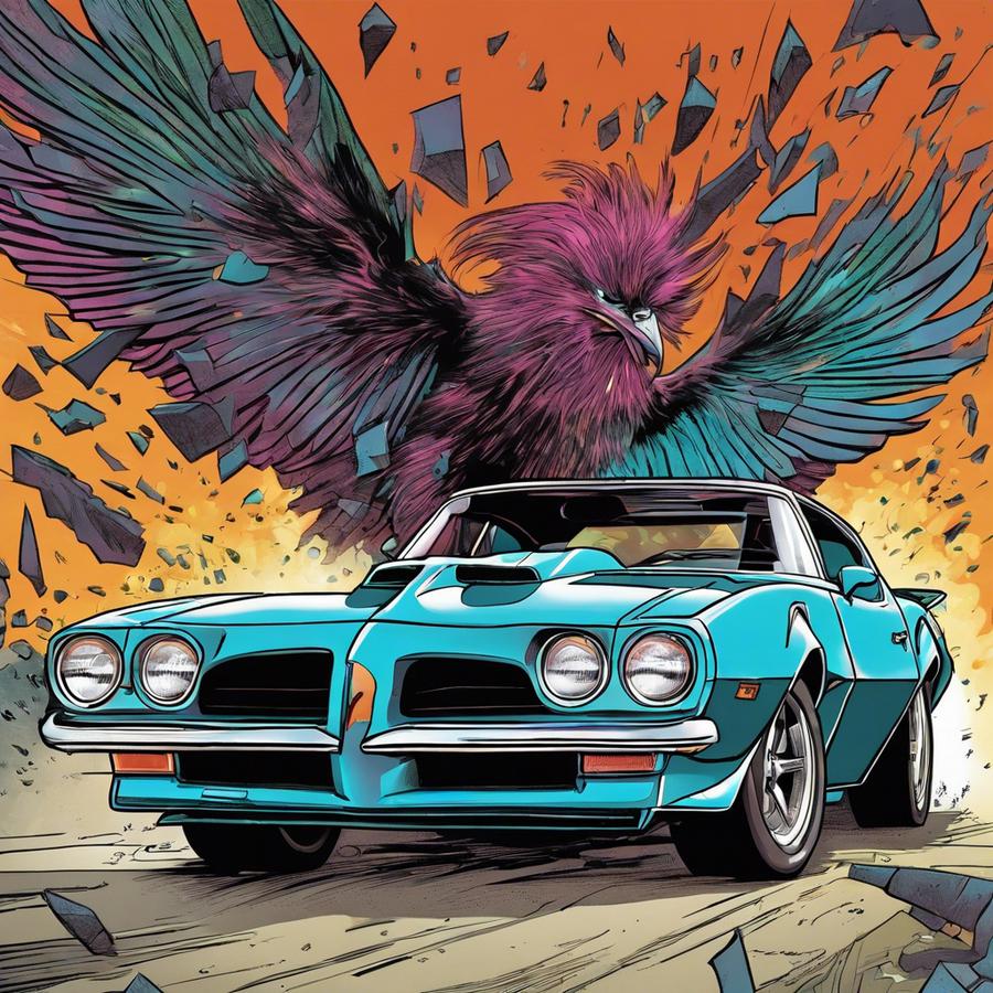 Illustration d'une Pontiac Firebird V6 style BD