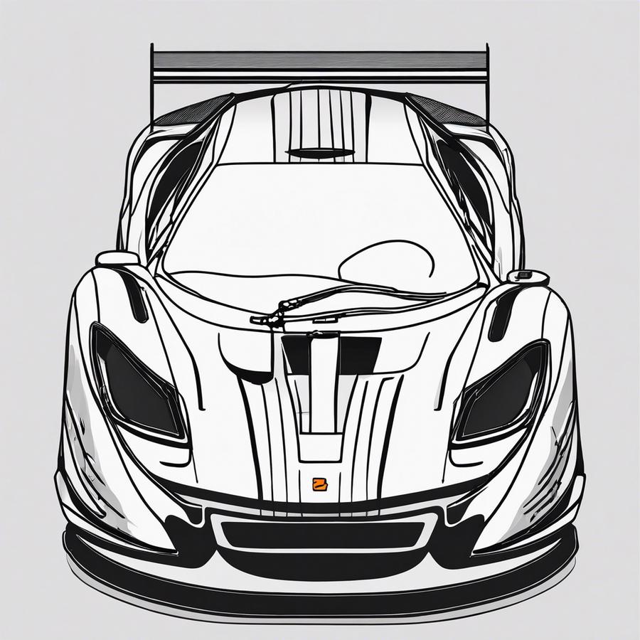 Mclaren F1 GTR pour coloriage (dessin)