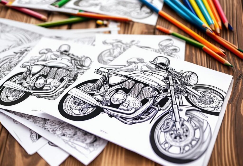 Coloriages De Motos à Imprimer Et Dessiner 1001moteurs Voitures